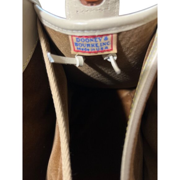 Dooney Bourke Cabrio Leather Perforated Leather Shoulder Bag Polka Dot Tan Beige - Picture 9 of 9